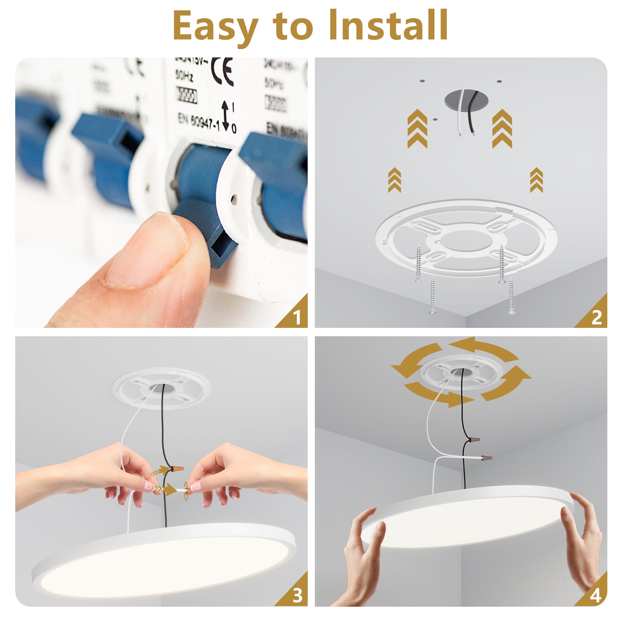 6-Pack 12” LED Flush Mount Ceiling Lights – 5 CCT Selectable, Dimmable
