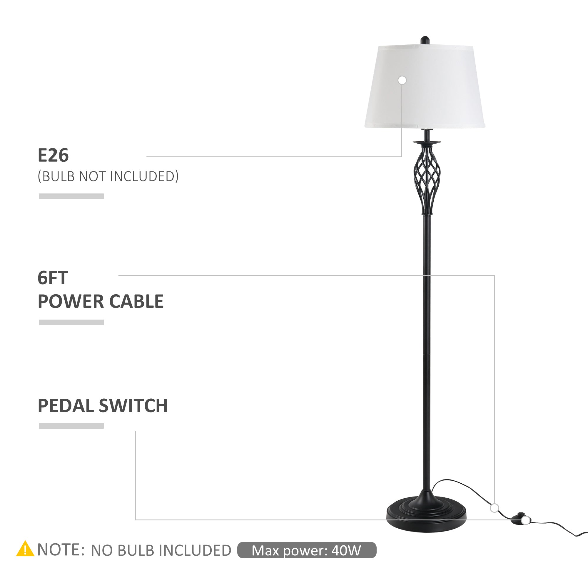 Modern 3-Piece Floor and Table Lamp Set
