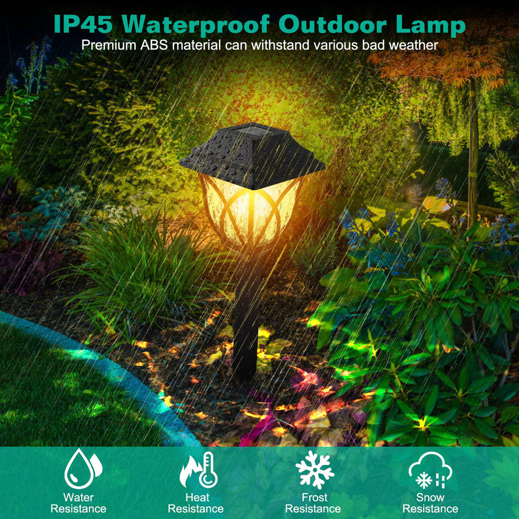 Solar Garden Stake Lights – Warm Outdoor Pathway Lighting