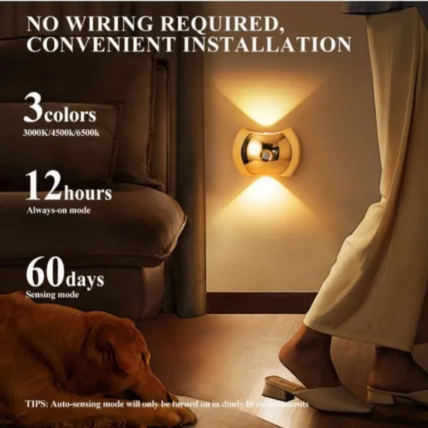 Rechargeable Magnetic Wall Light with Motion Sensor – 3 Color Modes, 2-Pack
