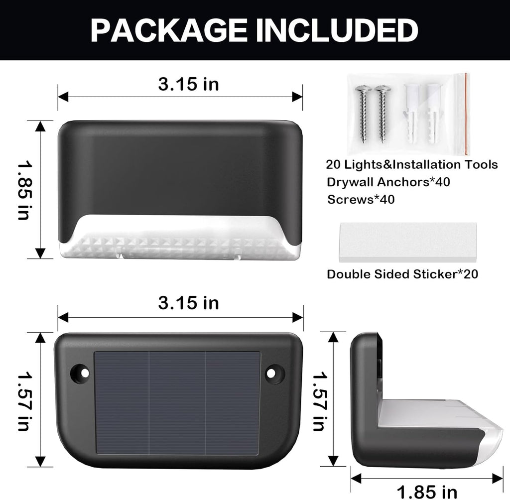 Solar Deck Lights for Outdoor Steps, Patios & Pathways