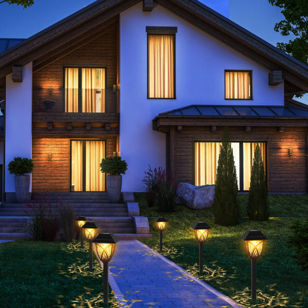 Solar Garden Stake Lights – Warm Outdoor Pathway Lighting