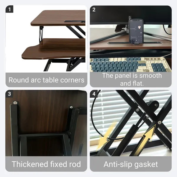 Adjustable 32-Inch Desk Converter