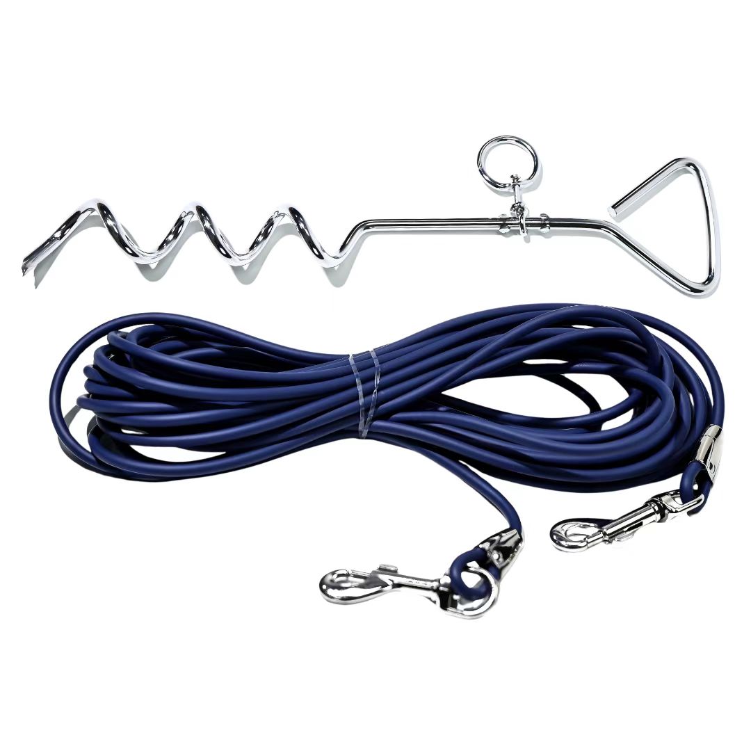 Outdoor Dog Tie-Out Leash with Ground Stake