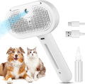3-in-1 Self-Cleaning Pet Grooming Brush with Mist Spray