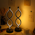Modern Wave USB Desk Lamp – Set of 2