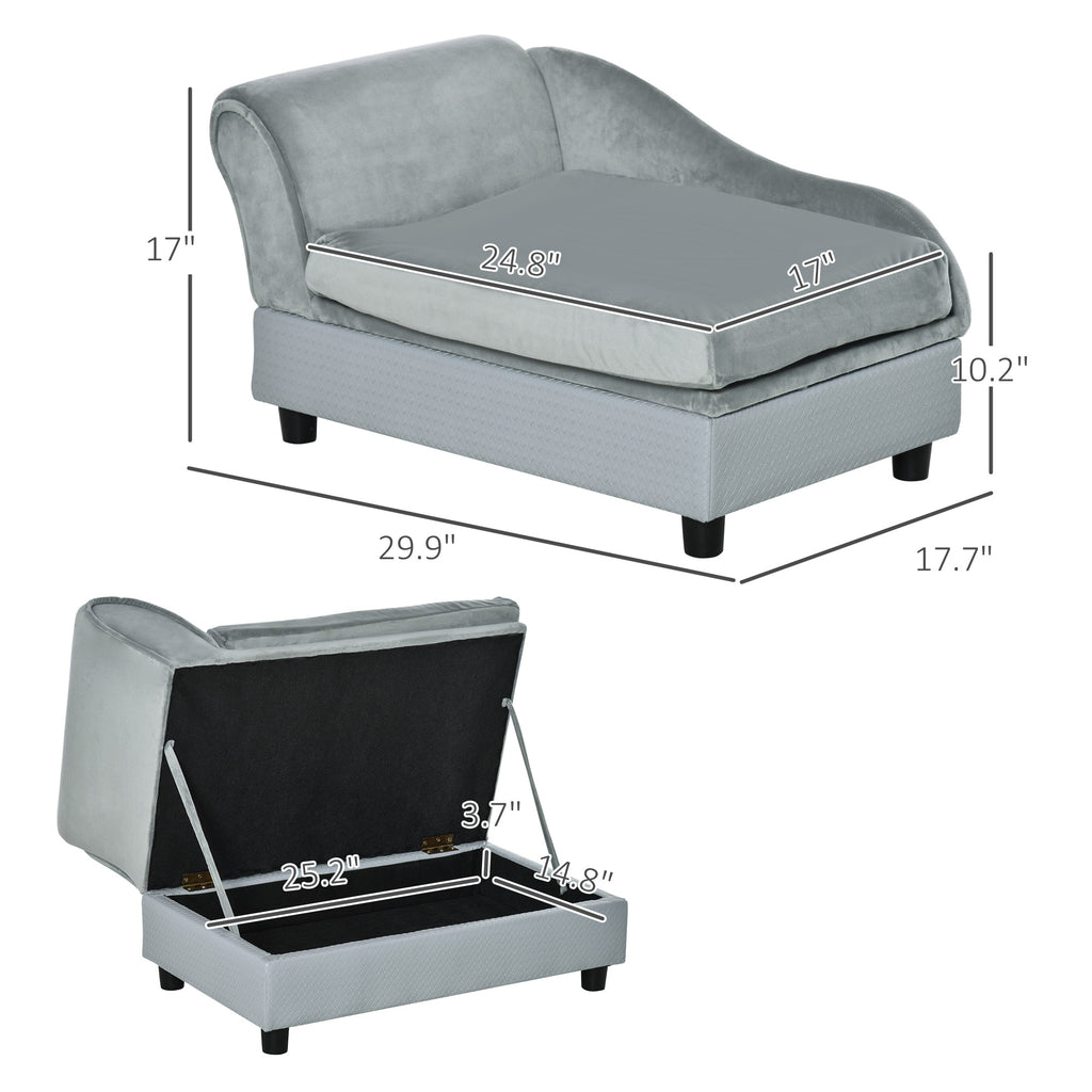 Pet Sofa Bed with Hidden Storage