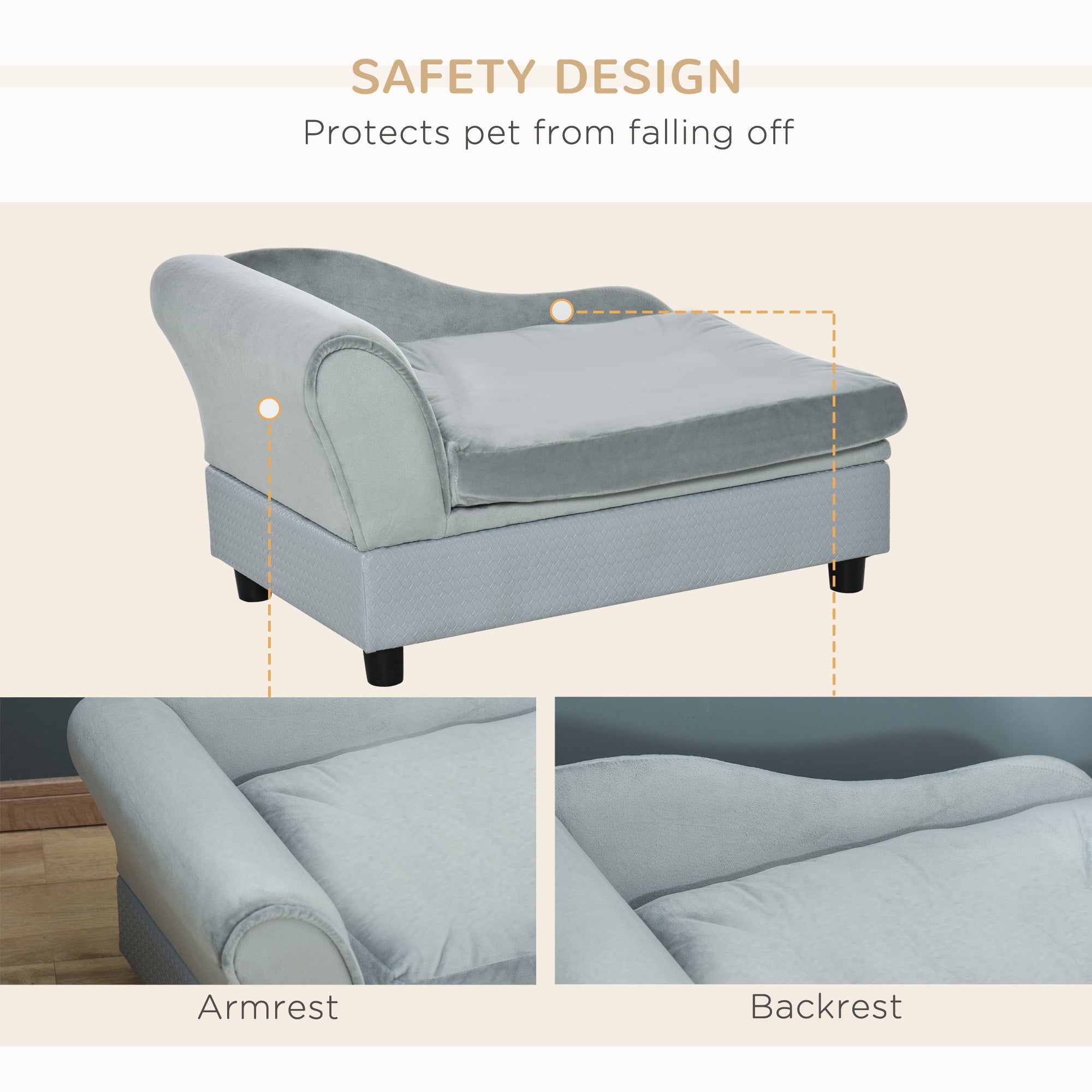 Pet Sofa Bed with Hidden Storage