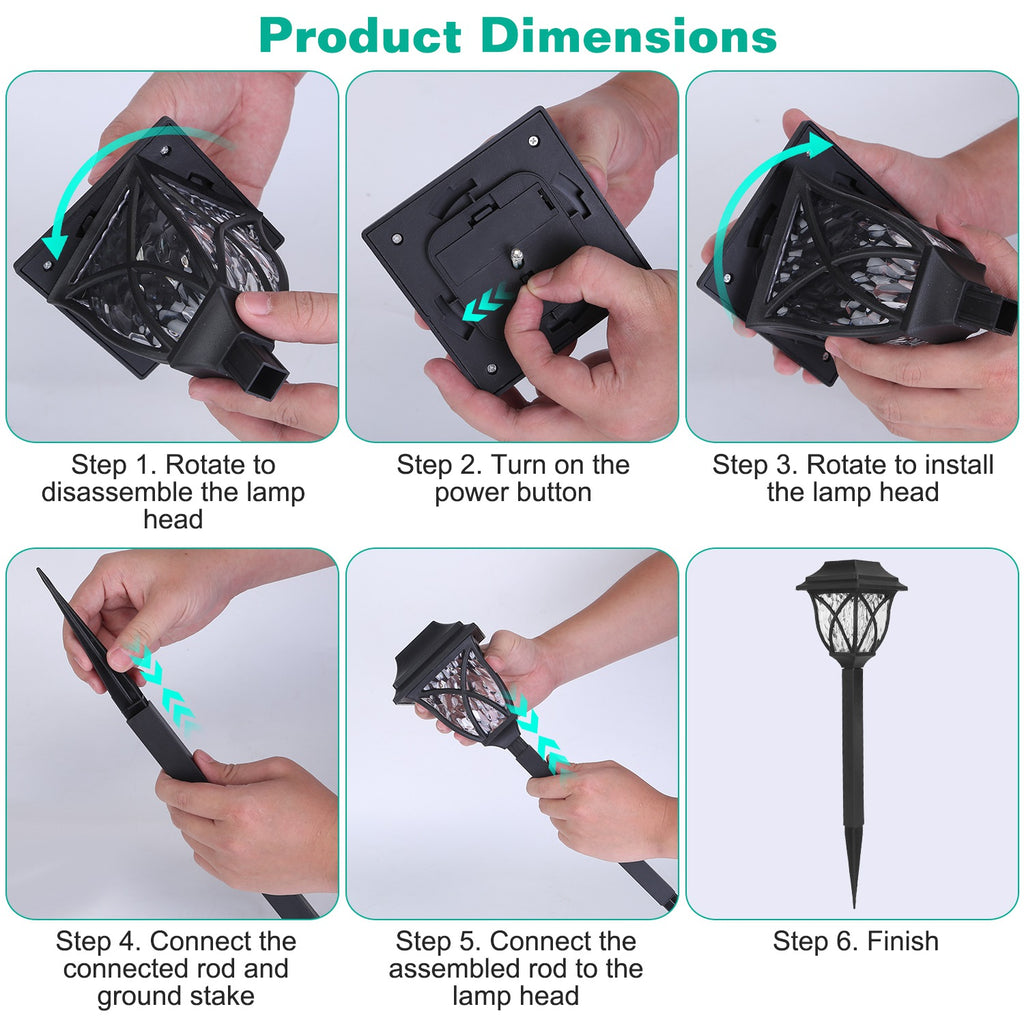 Solar Garden Stake Lights – Warm Outdoor Pathway Lighting