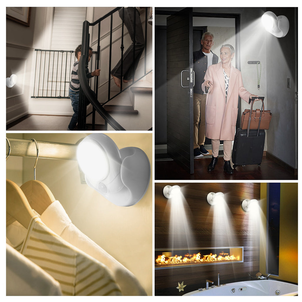 Wireless Motion Sensor LED Night Light – 360° Adjustable