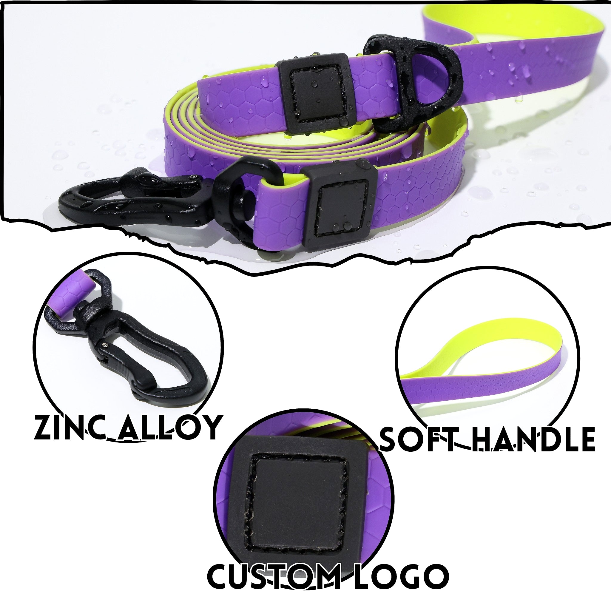 Premium Waterproof Honeycomb Grip Dog Leash