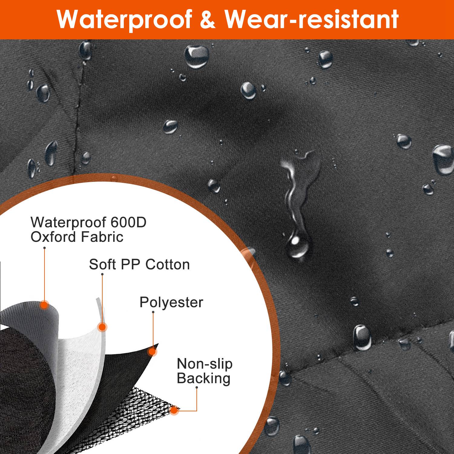 Waterproof Dog Car Seat Cover for Back Seat